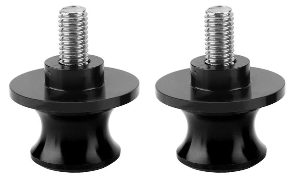 2 Stück 8 mm Motorrad-CNC-Heckständer-Schwinge-Spulengleiter-Ständer-Schwinge-Spulen (schwarz)