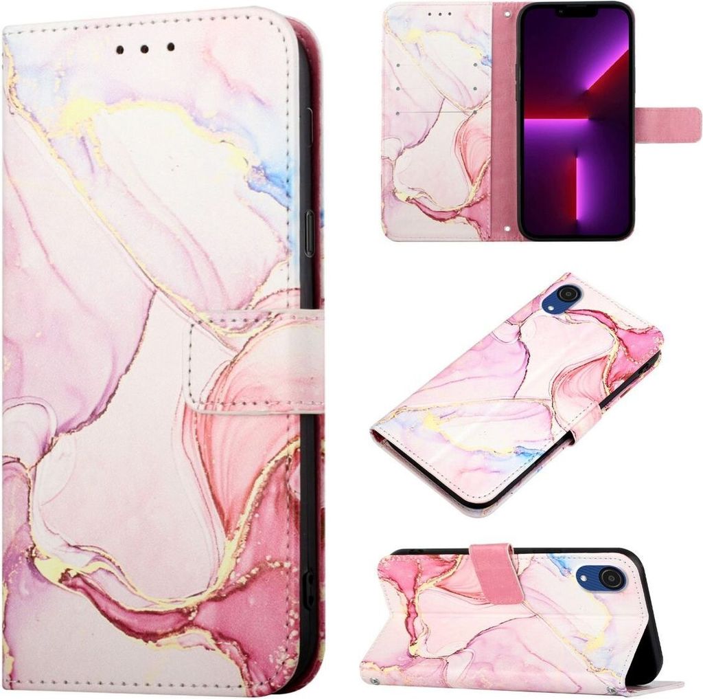König Design Hülle kompatibel mit Samsung Galaxy A03 Core Kunstleder Handyhülle - Handy Case Motiv 4