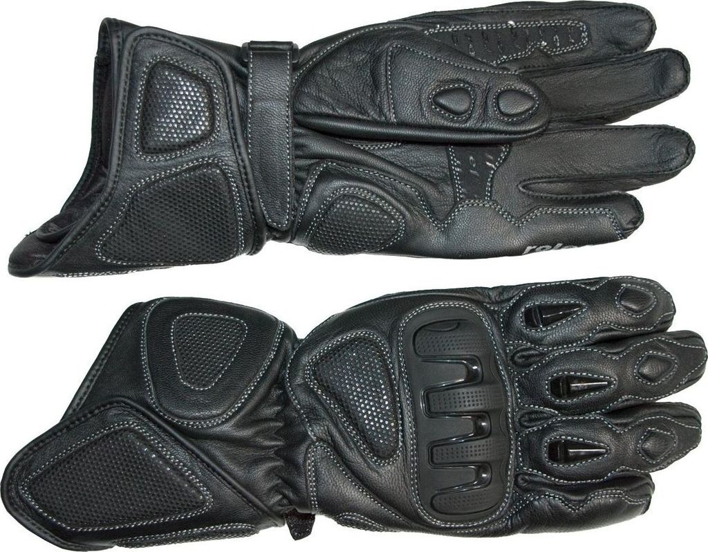 Roleff Leder Sommer Handschuhe Modell Ro49 Farbe Schwarz Grösse L