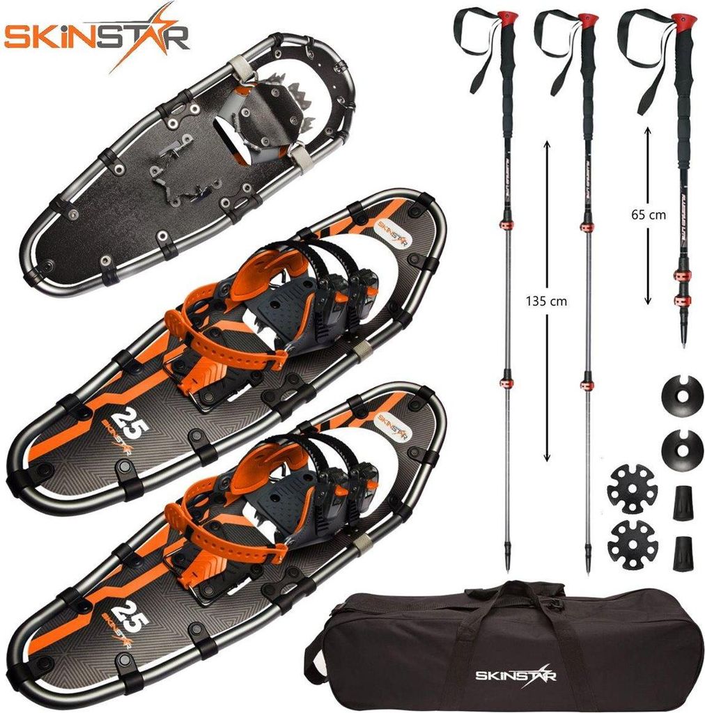 SKINSTAR Schneeschuhe 25 SET Alu-Rahmen Schneeschuhwandern Tourenski Stock Type B