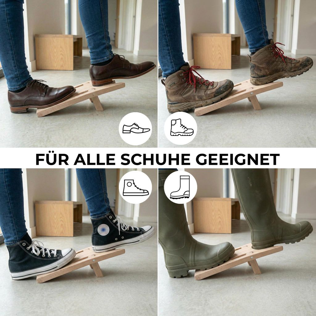 Stiefelknecht klappbar - aus unbehandeltem Buchenholz – Produktbild 