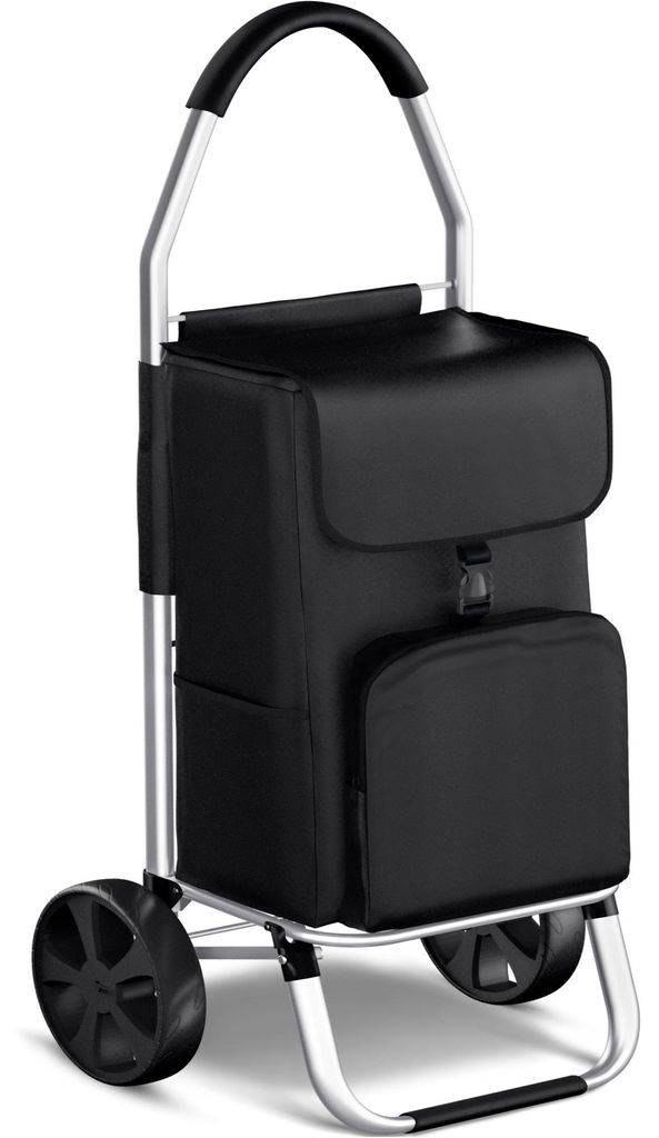 Chariot de courses pliable avec compartiment isotherme - Image du produit 