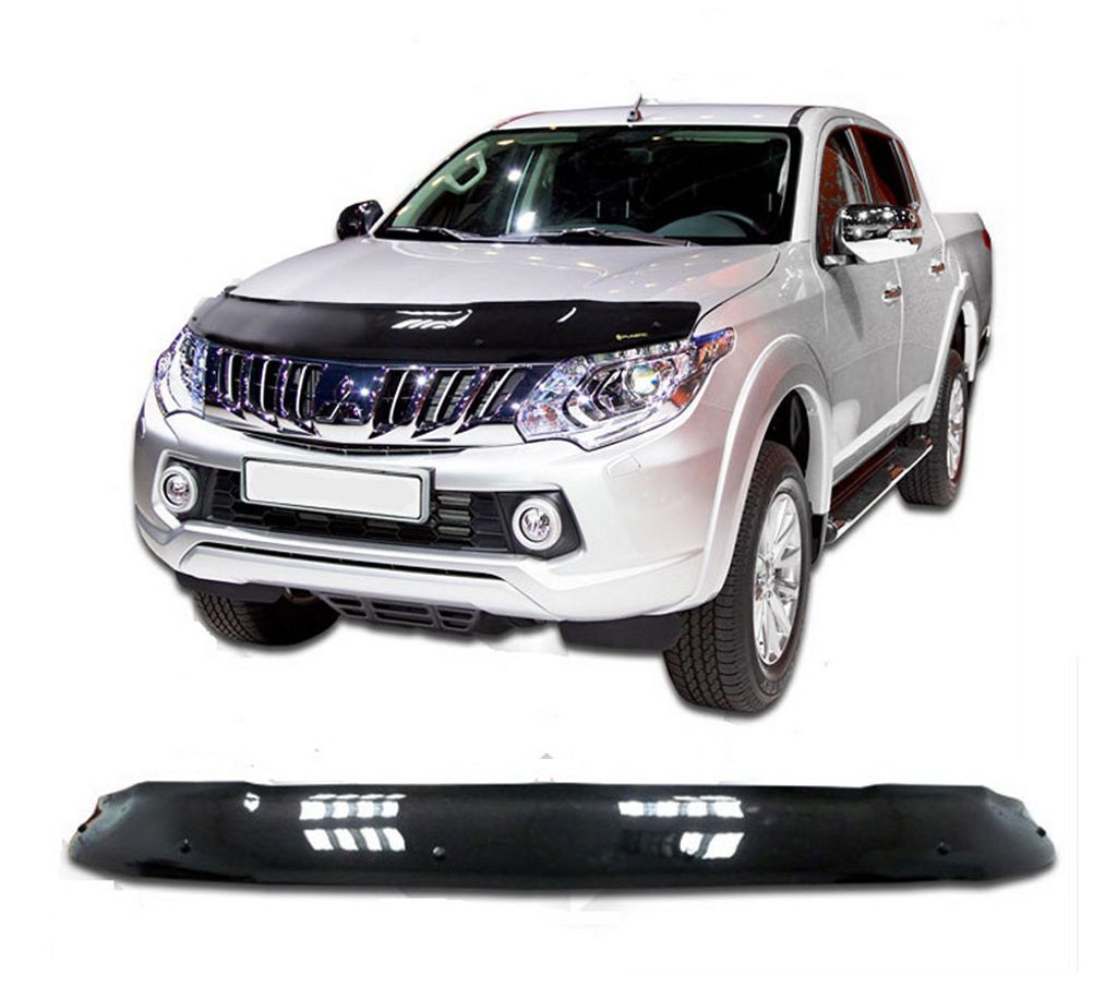 SCOUTT | Motorhaube Windabweiser Insekten Steinschlagschutz Für Mitsubishi L200 2015-2019, Aerodynamisch, Einfache Montage, Getönt, Spezielle Hal...