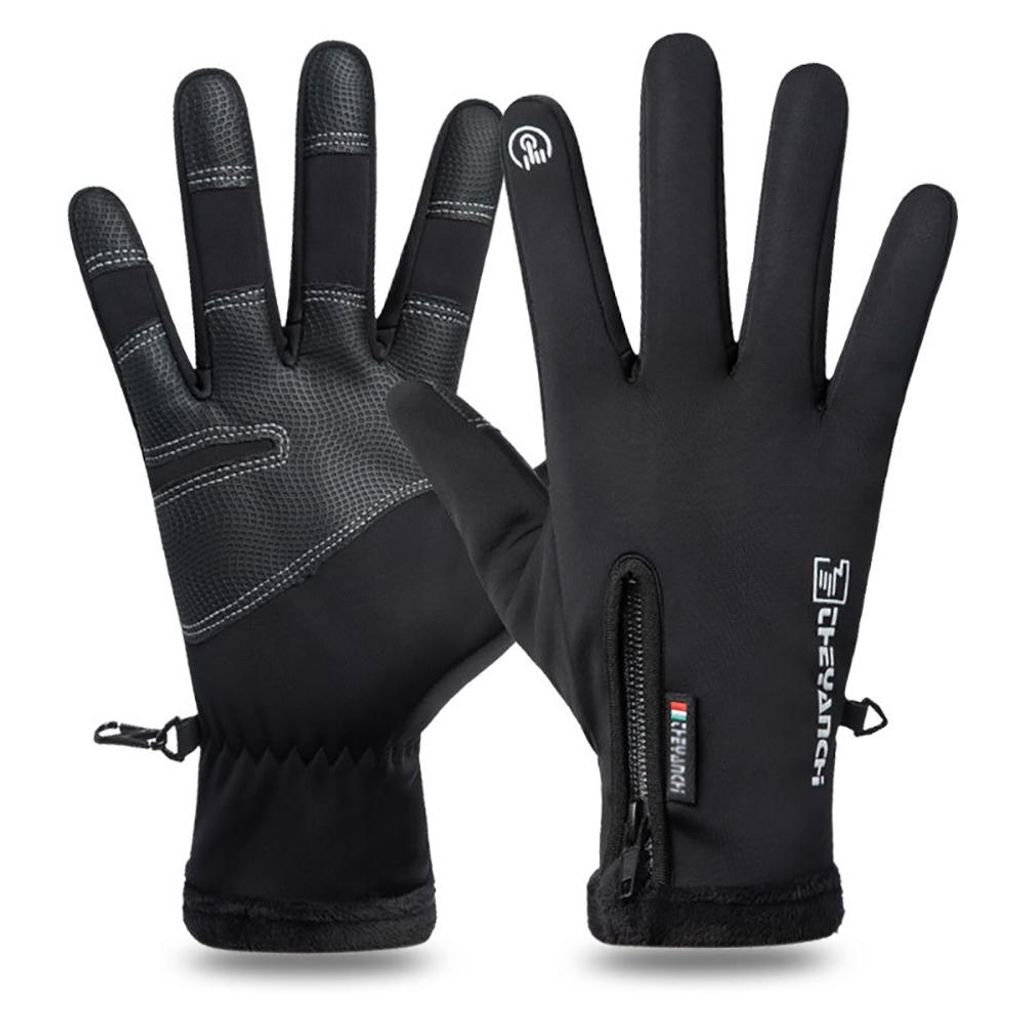 Cyklistické rukavice černé XL-2XL, termo rukavice, Obrázek produktu 