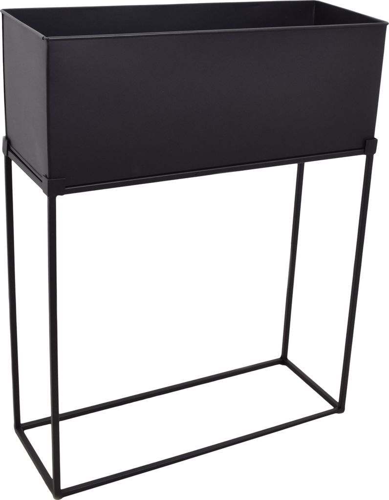 LOFT42 Flora Blumentopf rechteckig - Metall - Schwarz - 55x70x20