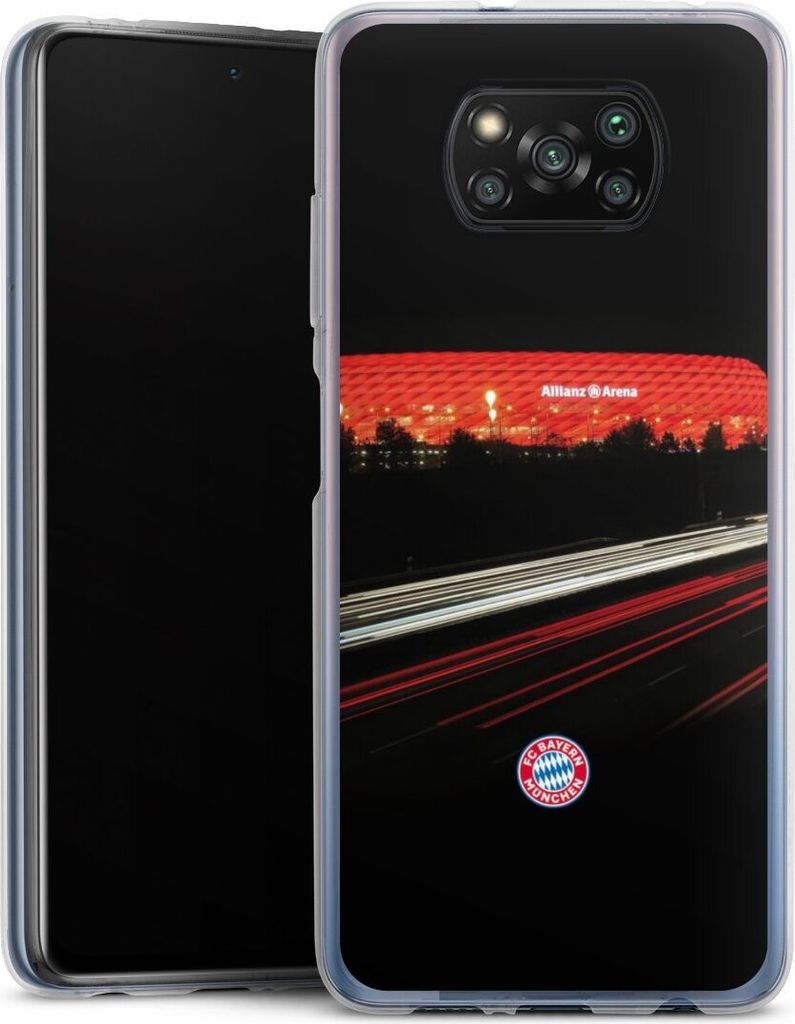DeinDesign Handyhülle für Xiaomi Poco X3 nfc Silikon Hülle Case Smartphone Schutzhülle FC Bayern München FCB Stadion