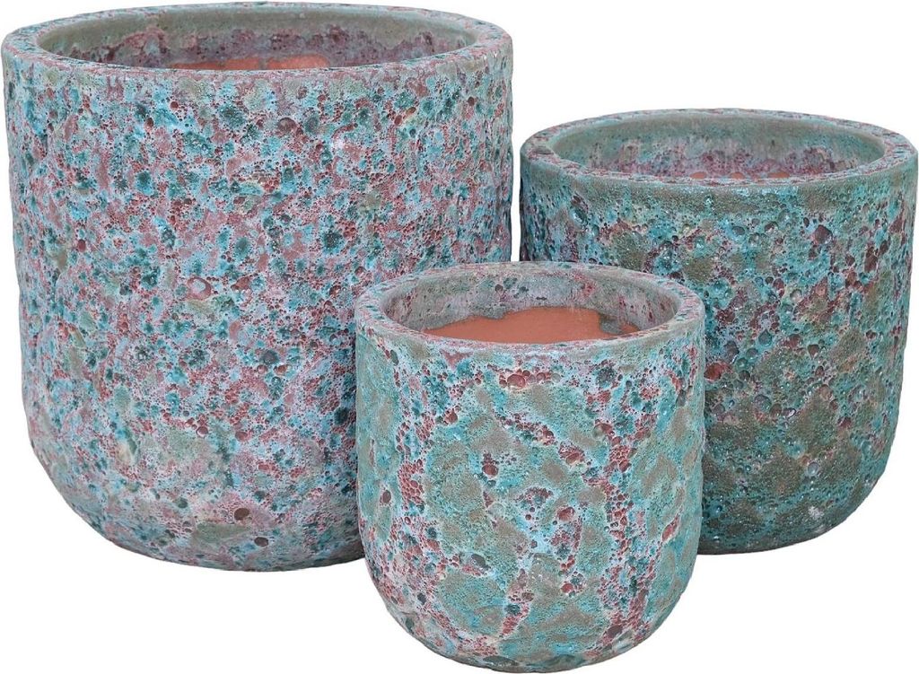 PTMD – Hiza-Topf – Grün – 45 x 45 x 45 cm – 3er-Set