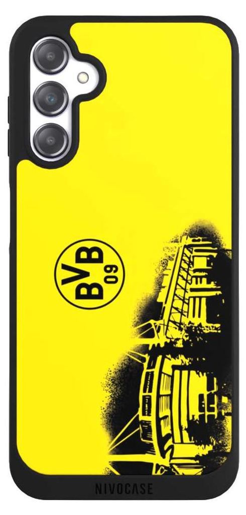 NIVOCASE Handyhülle für Samsung Galaxy A14 5G Hülle NIVOpure Case Schwarz BVB Borussia Dortmund Stadion