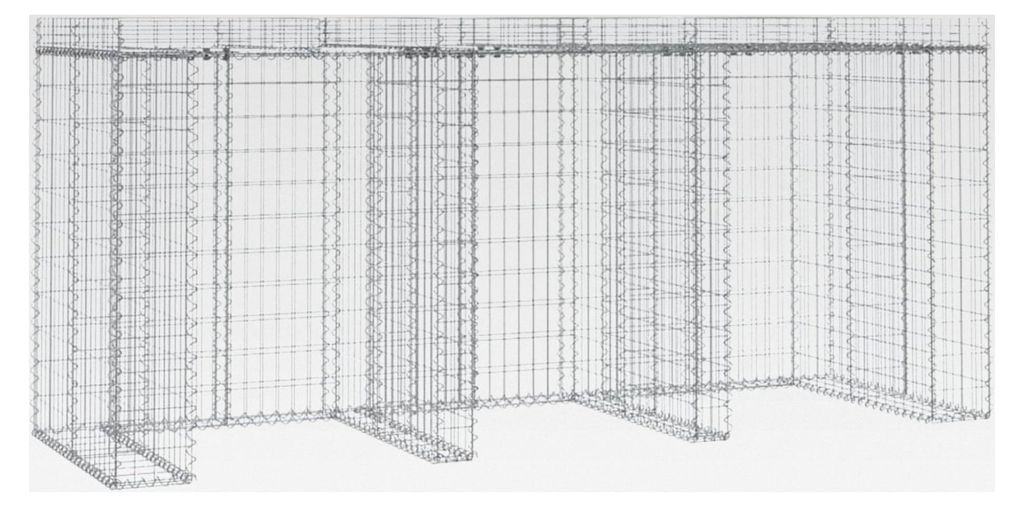 Gabionen Mülltonnenbox für 3 Tonnen, Gabionenkorb, Hochbeet, Mülltonnenverkleidung, Steingabione, Pflanzkorb, Steinkorb, Drahtkorb, Ziergabione,...