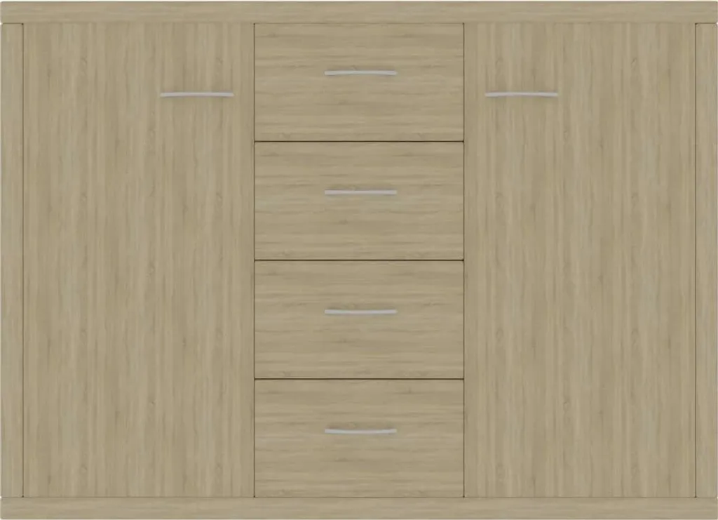 vidaXL Credenza Rovere Sonoma 88x30x65 cm | Mobiletto Multiuso Legno - 4