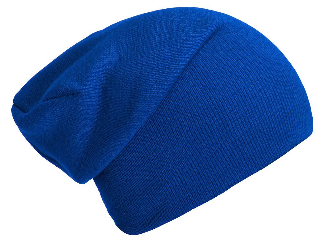 Wintermütze klassische Slouch Beanie one size - Blau