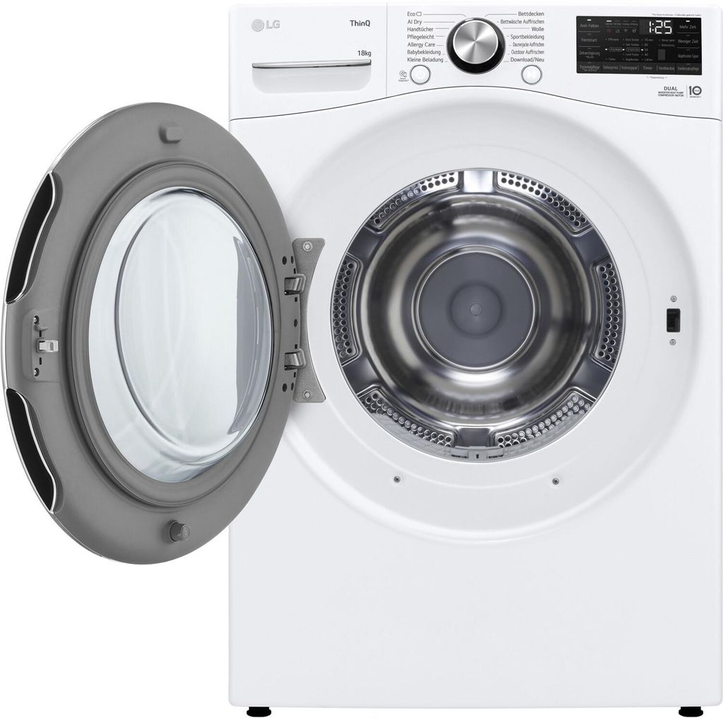 LG RT18VT Wärmepumpentrockner 18 kg Wäschetrockner, weiß Produktbild 