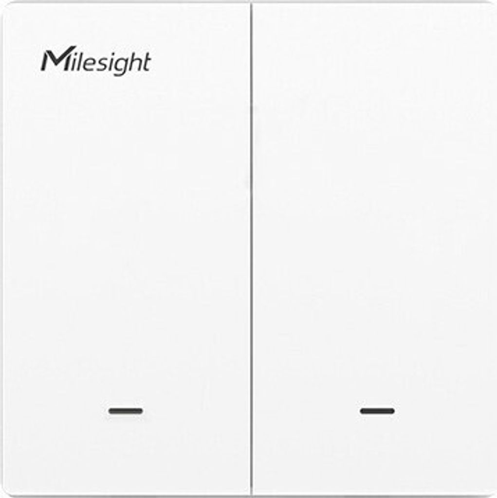 IoT Milesight Wall Switch LoRaWAN 3-wire 2 button Produktbild 