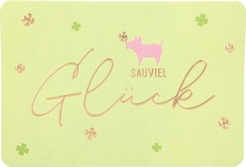 Depesche Klappkarten Kunterbunt : Sauviel Glück Klappkarten Kunterbunt Sortierung: Sauviel Glück