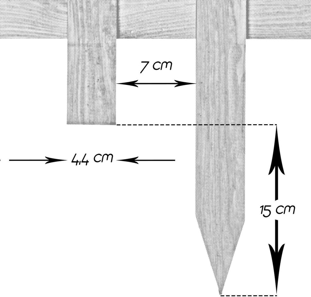 Steckzaun Holz Anthrazit H 40 x B 93,5 cm 4 Stück Produktbild 6