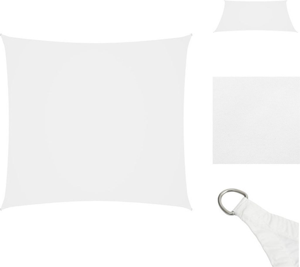 vidaXL Voile d'ombrage Oxford Tissu Carré 3,6x3,6 m Blanc - Image du produit 