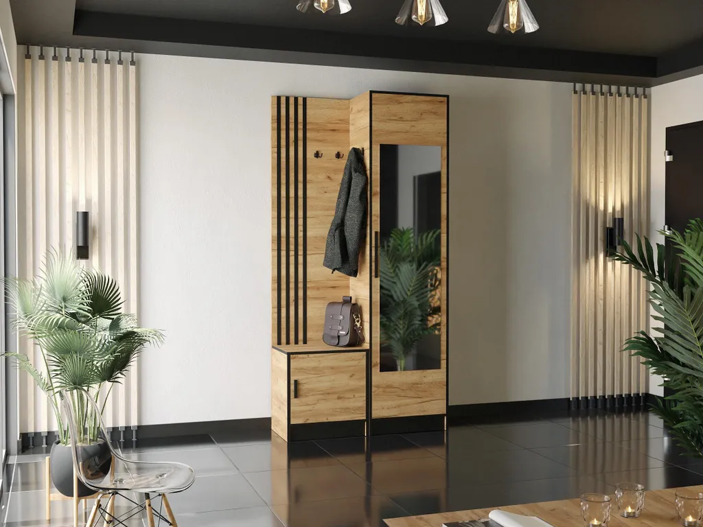 Aménager son entrée avec le vestiaire Dior11 Chêne Gold 106x205x39 cm
