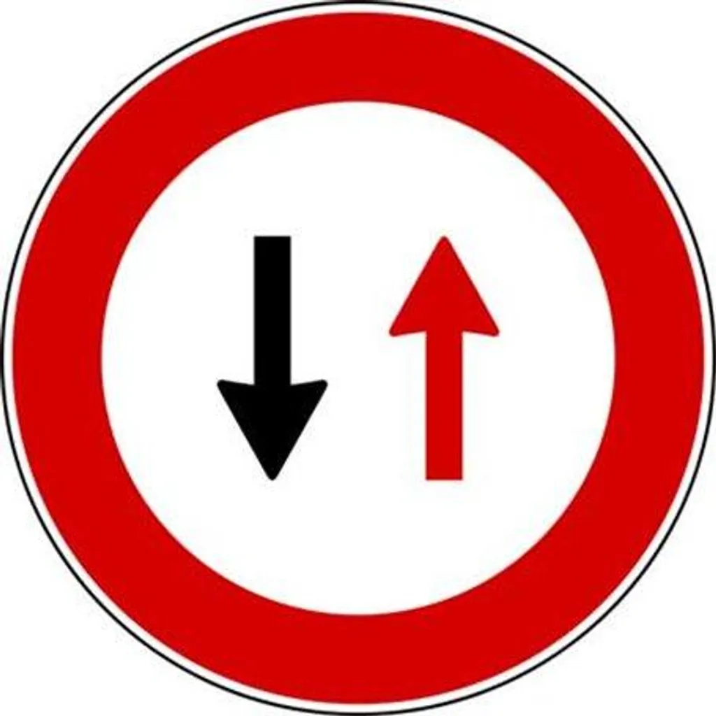 Panneau Céder le Passage Fig. 41 60 cm pour Éviter les Blocages Routiers