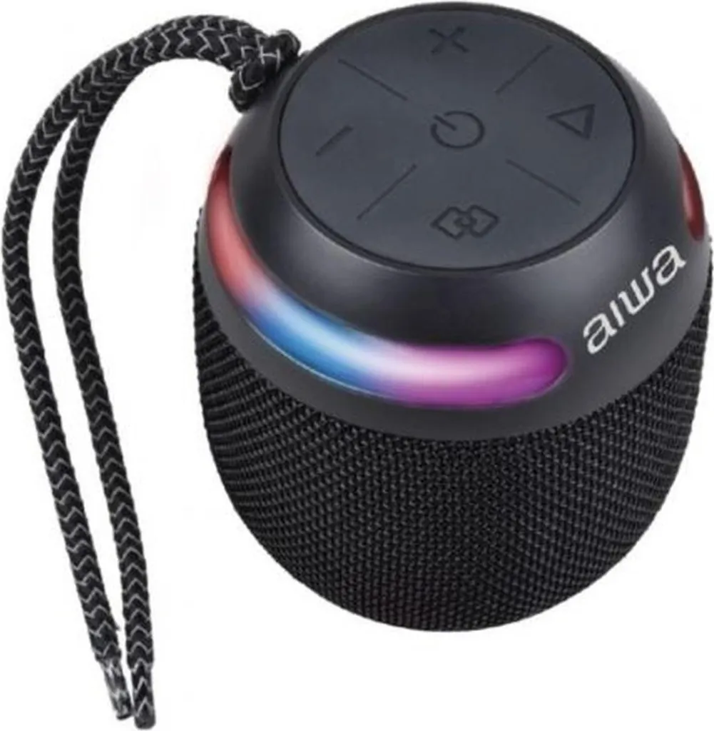 Enceinte Bluetooth Aiwa BST-100BK - Haut-parleur 5W RMS Noir Compact