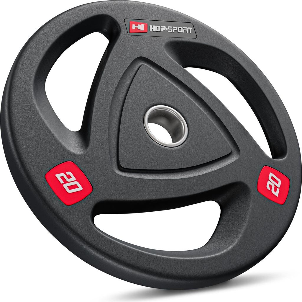 Hop-Sport Profi Studio Ø 50mm Olympia gummierte Gusseisen Hantelscheibe 20 KG