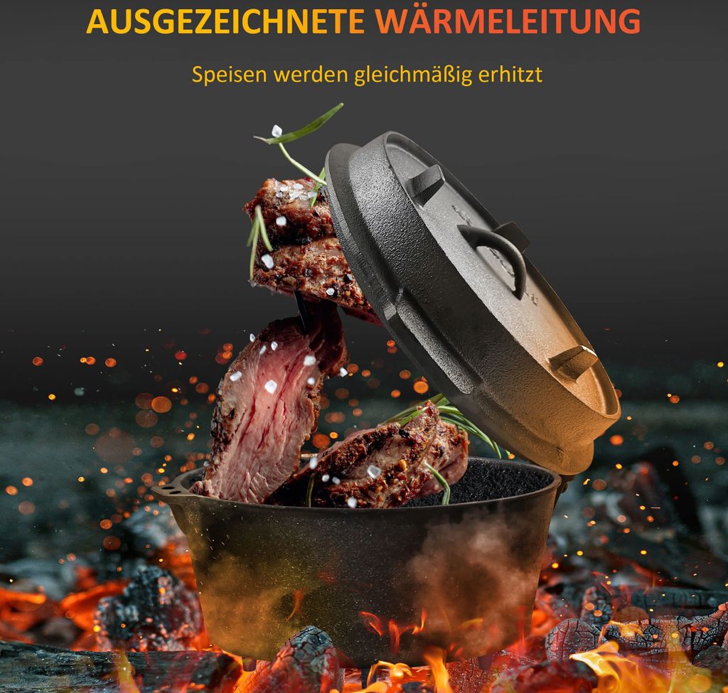 Dutch oven, Gusseisen, 9,5L, mit Haken Produktbild 4