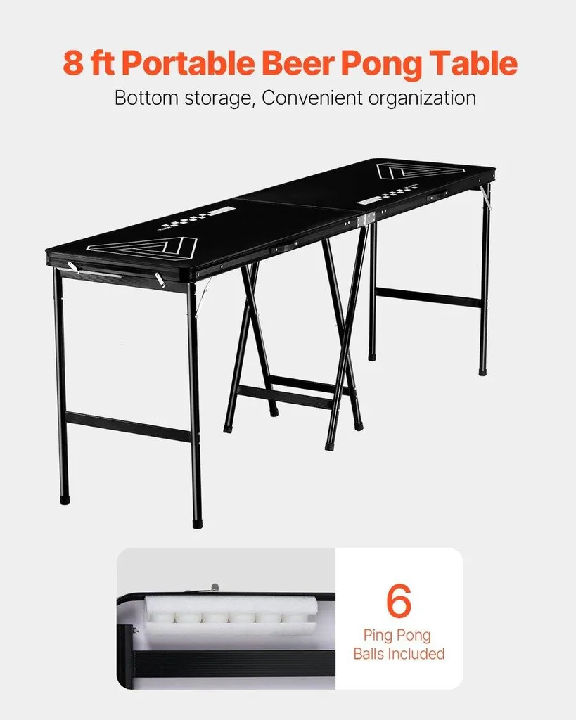 Table Beer Pong Portable 2,4m : Plus de Problème de Place pour vos Soirées