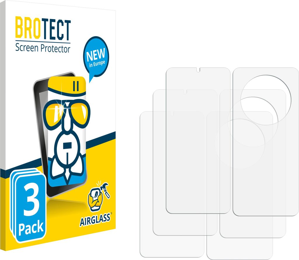 3x BROTECT Schutzglas für Xiaomi Poco C75 (Display+Rückseite) Schutzfolie Panzer Folie Glas Display Schutz klar