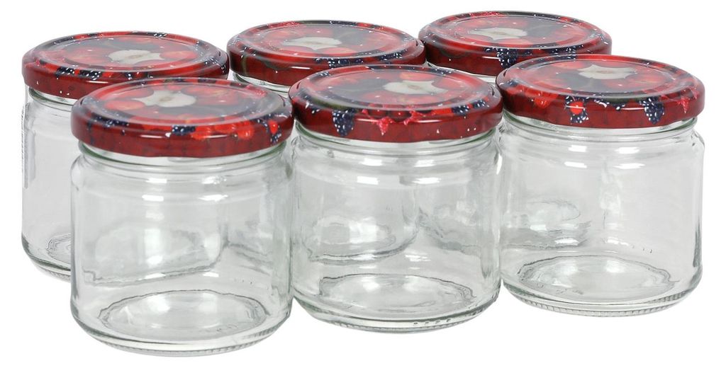 Lot de 6 bocaux à confiture de 210ml Pot de conservation Image du produit 