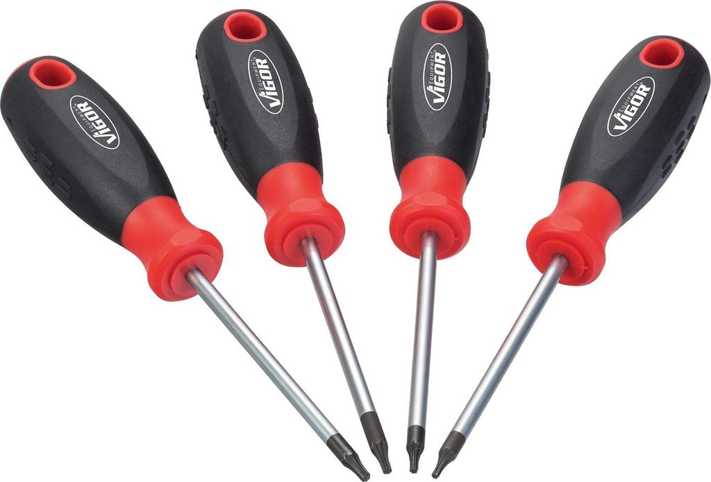 VIGOR Schraubendreher Satz V4418 T Profil 4-teilig T6 T7 T8 T9 Anzahl