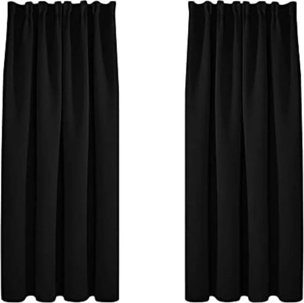 Paire de rideaux occultants thermiques 132x160 cm galon fronceur chic