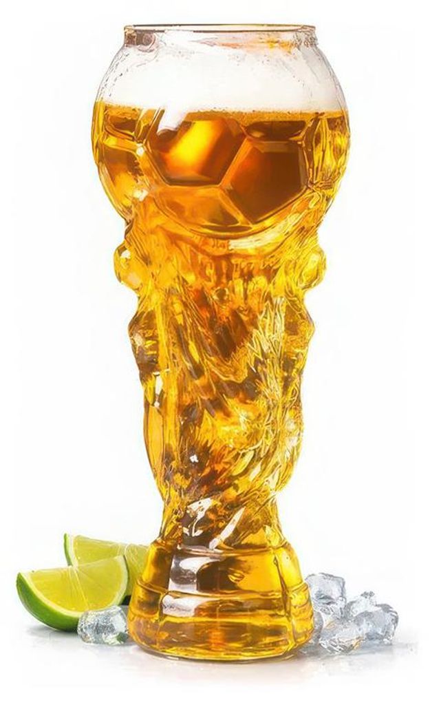 Pokal Bierglas 600ml, Fußball Fanbecher aus Glas, Produktbild 