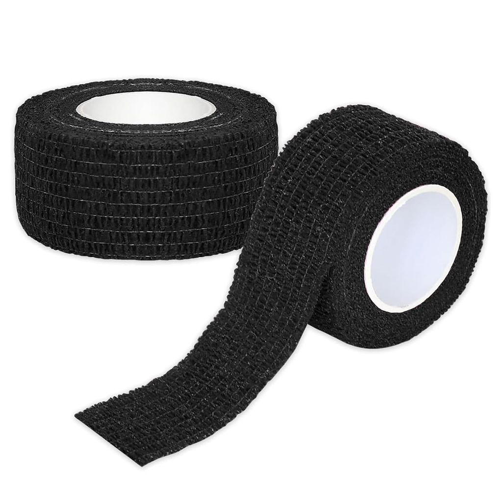 12*Haustierverband, selbstklebende elastische Bandage, kein Verkleben mit dem Haar, gute Atmungsaktivität, Zerreißbar, 2,5cm*4,5m, schwarz