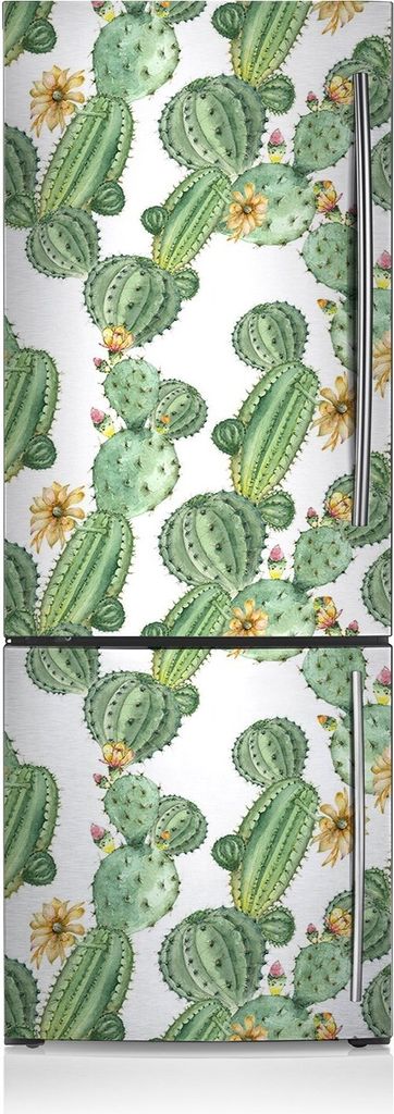 Magnete Küche Kühlschrank Kühlschrankmagnete 60x190 cm - Kakteen mit Blumen
