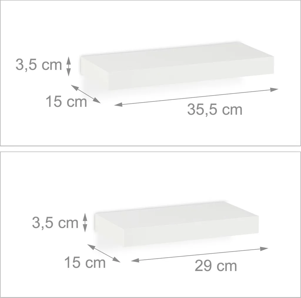 Étagères murales design en forme de U, ensemble de 3 modules de rangement