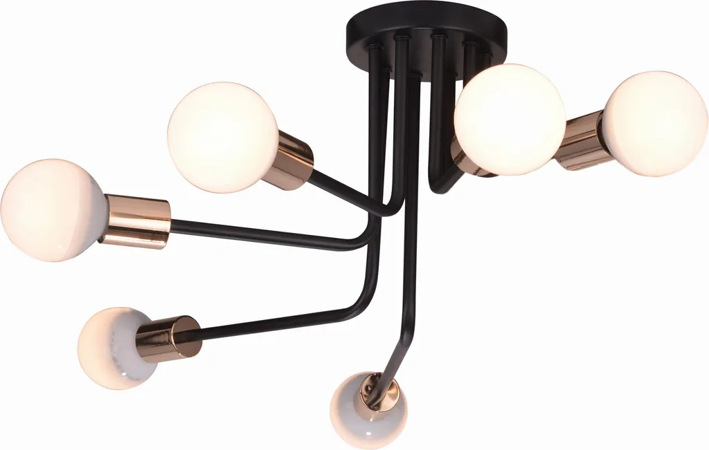 Candellux SPILL 36-56542 Lustre Noir au Design Graphique et Industriel