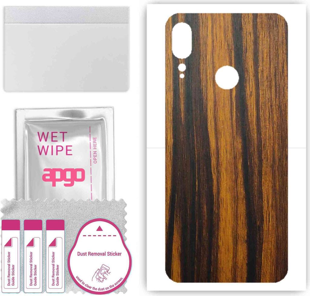 apgo Rückseite Schutzfolie, Skin, kompatibel mit Motorola Moto E6 Plus, Hinten Displayschutzfolie aus Vinylfolie, kratzfest, einfache Montage - Ti...