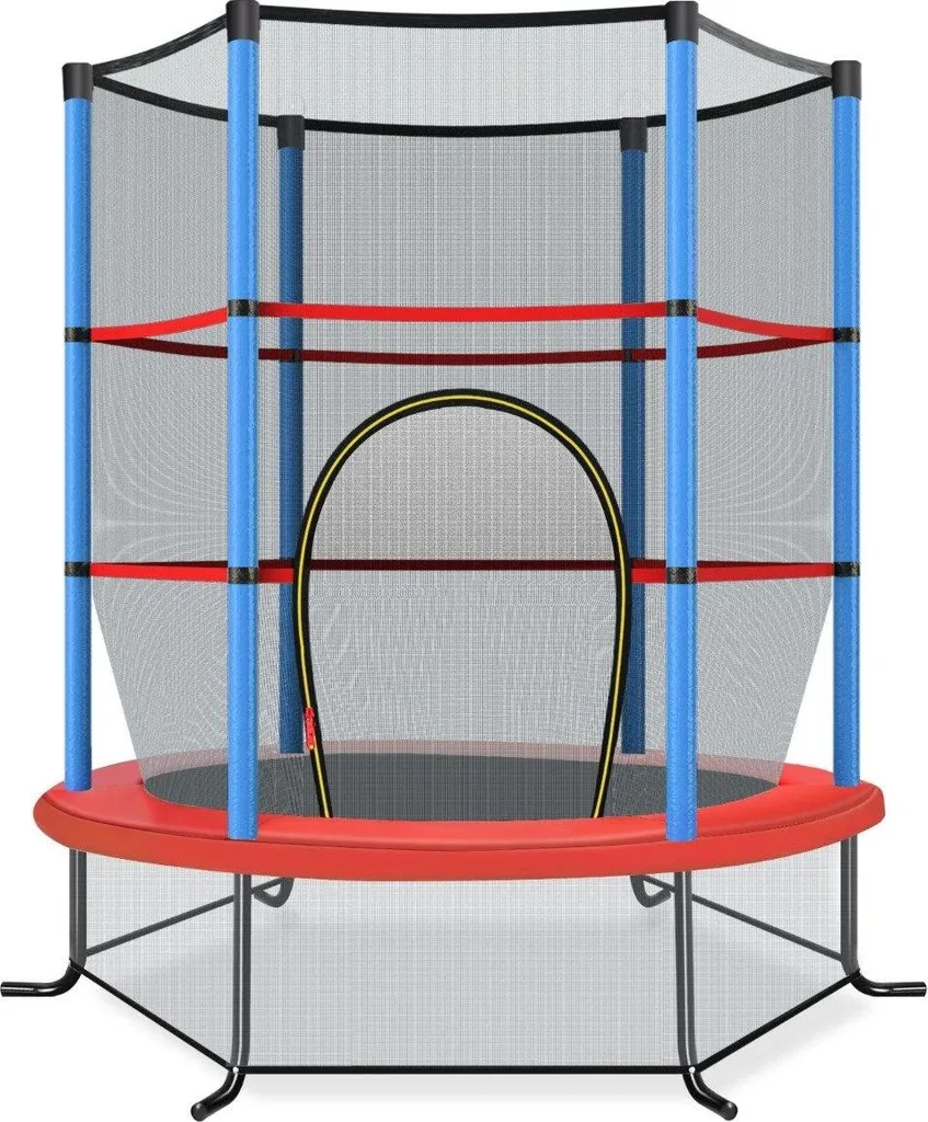 Trampolino per Bambini 140cm con Rete | Sicuro e Robusto 135kg