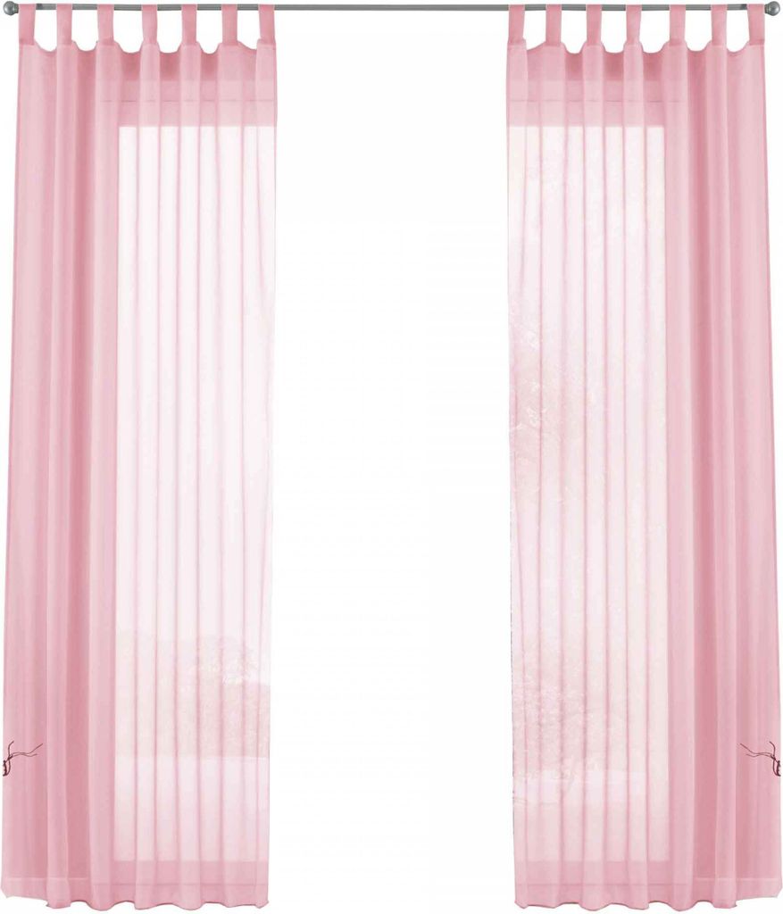 2er-Pack Gardinen Transparent Vorhang Set Wohnzimmer Voile Produktbild 2