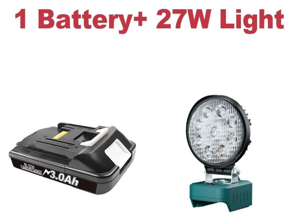 Réparez et Éclairez : Batterie 18V 3000mAh compatible BL1815 + LED