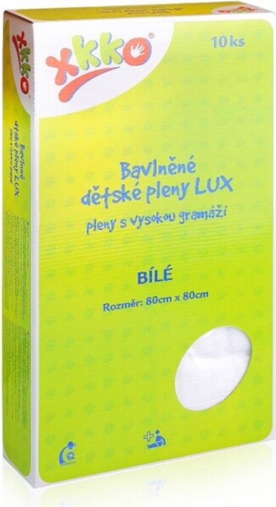 LUX High Gauge Baumwolle Windeln 80x80 Weiß - 10pc
