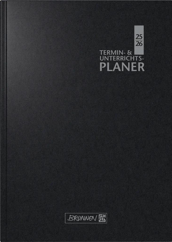 Cahier de bord et agenda scolaire 25/26 A5 noir pour enseignants