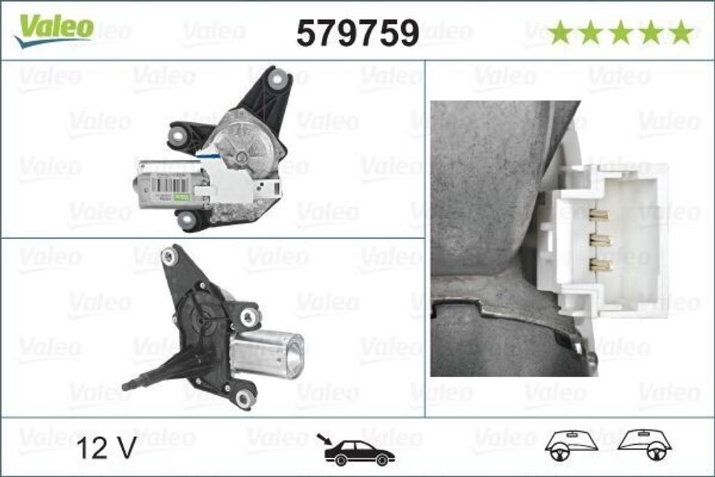 VALEO 579759 - OE 8200031083 Scheibenwischermotor, hinten für Espace IV (JK)