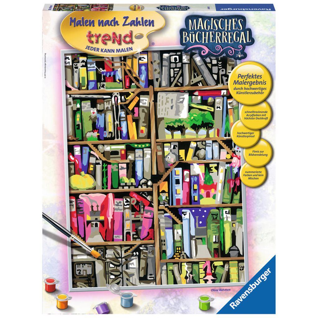 Ravensburger Magisches Bücherregal Malen nach Zahlen Serie Produktbild 