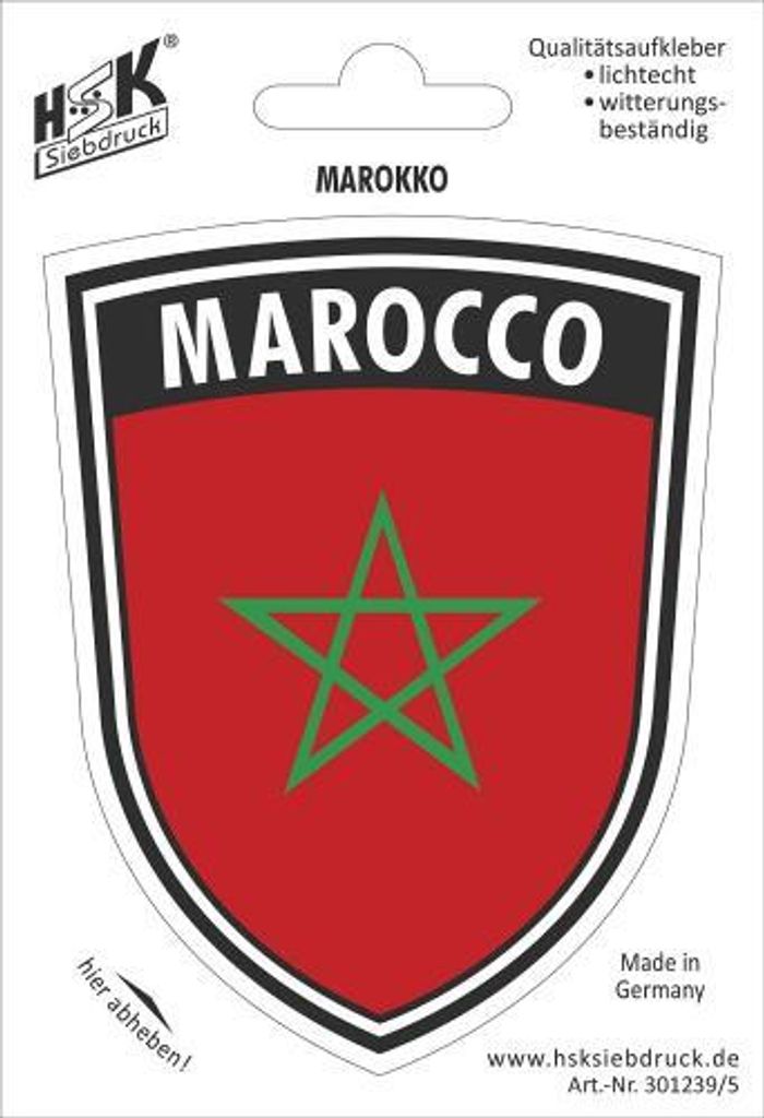 PVC Aufkleber - MAROCCO - Marokko - 301239/5 - Gr. ca. 7,9 x 10 cm