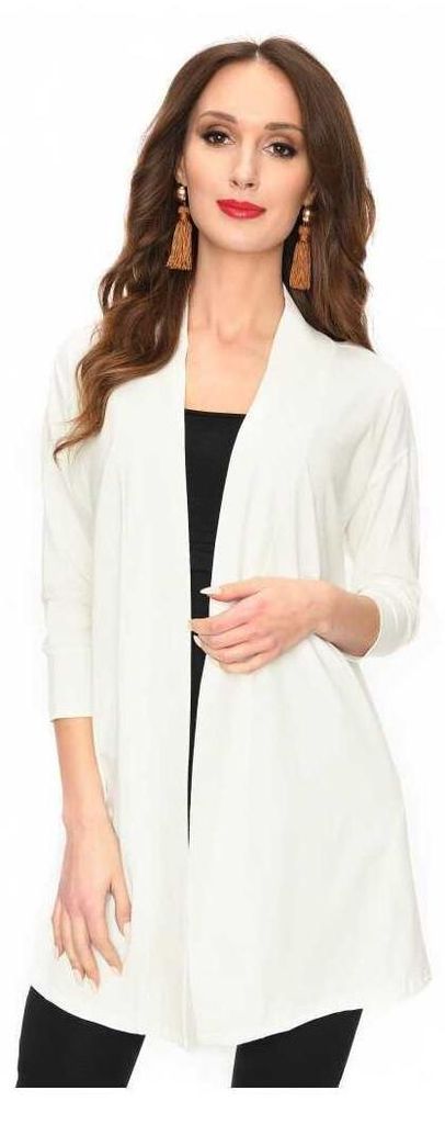 Damen Cardigan Sweater; Ecru 2XL/3XL Produktbild 
