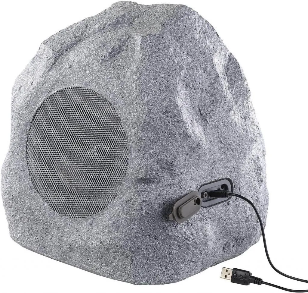 Enceinte extérieure Bluetooth en forme de rocher auvisio MSS-430 IPX4 Gris