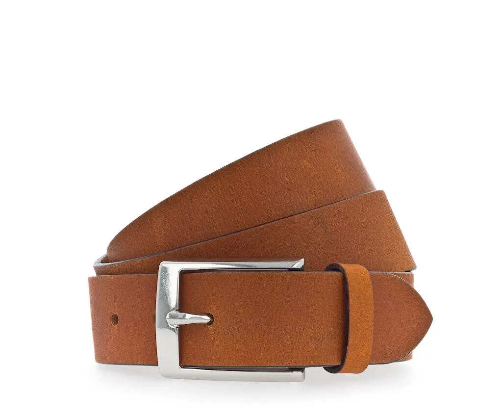 Vanzetti Cintura Uomo in Pelle Terracotta 35mm W95 Made in Germany