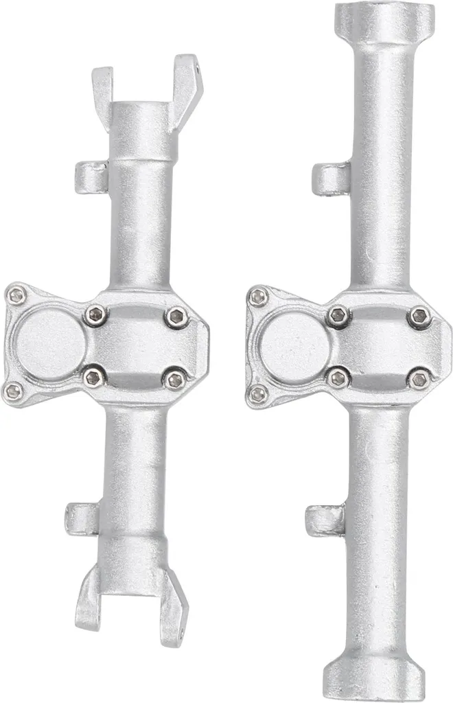 Ponts avant et arrière métal pour Crawler RC Axial SCX24 90081 Argent