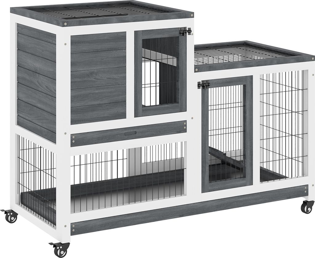 PawHut Clapier š€ lapin sur roulettes cage š€ lapin Image du produit 