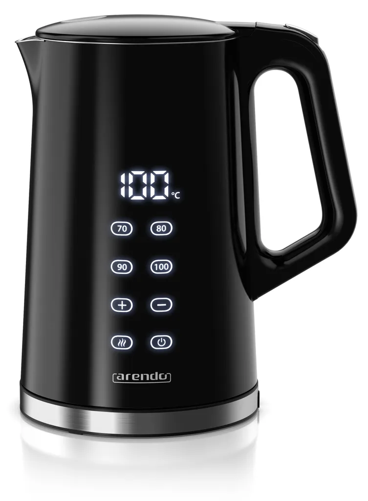 Bouilloire pour thé et tisane Arendo Inox, réglage précis 40-100°C